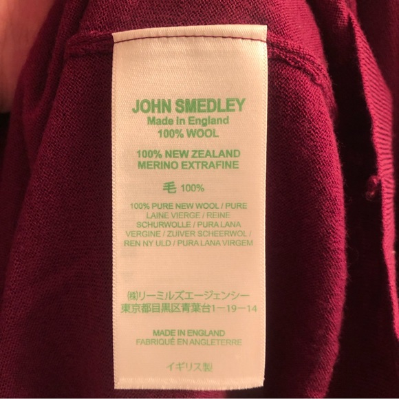 John Smedley Lundy Crewneck Sweater in Bordeaux (size M) - Picture 4 of 6